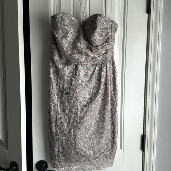 David’s Bridal Silver Lace Dress - F15620 - Picture 4 of 7